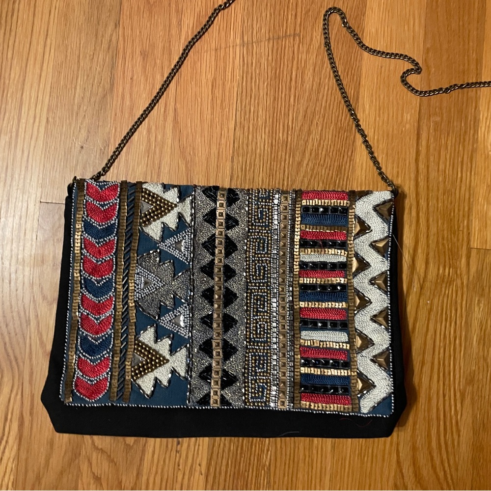Embroidered Sequin Beaded Bag